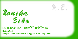 monika bibo business card